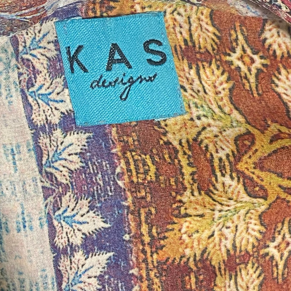Kas design Multicolor Patterned Women's Top split back - Picture 5 of 7